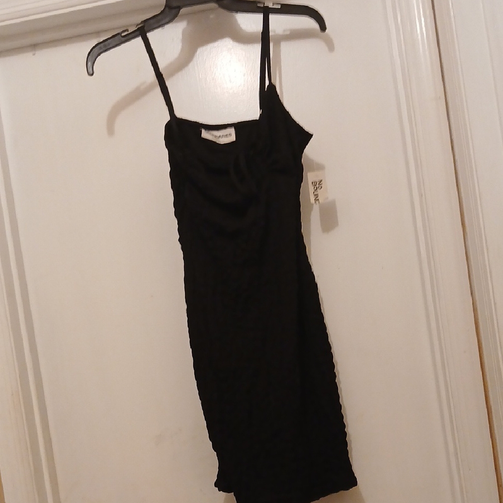 No Boundaries Textured Black dress
